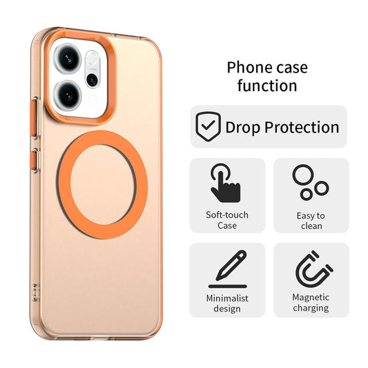 MagSafe Case for Oppo Reno14, Techsuit, CandyCase, Orange