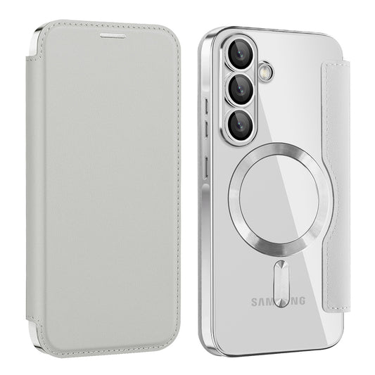 MagSafe Case for Samsung Galaxy A26 A266, Techsuit, SmartMag Book, Gray