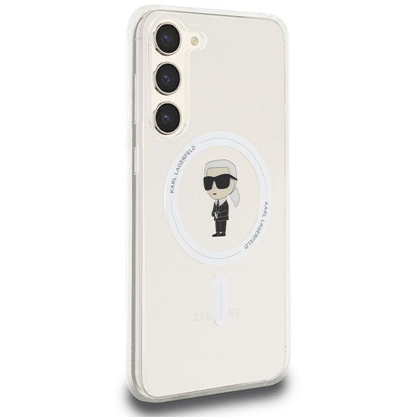 MagSafe Case for Samsung Galaxy S24+ S926, Karl Lagerfeld, IML Ikonik Karl, Transparent