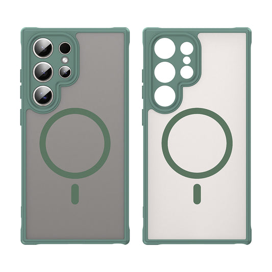 MagSafe Case for Samsung Galaxy S24 Ultra S928, Techsuit, HaloFrost II, Green