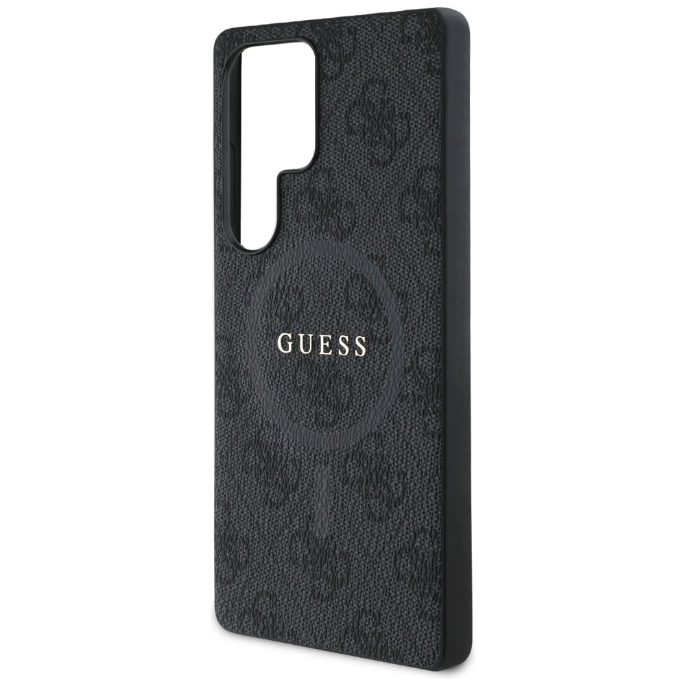 MagSafe Case for Samsung Galaxy S25 Ultra S938, Guess, 4G Ring Classic Logo, Black