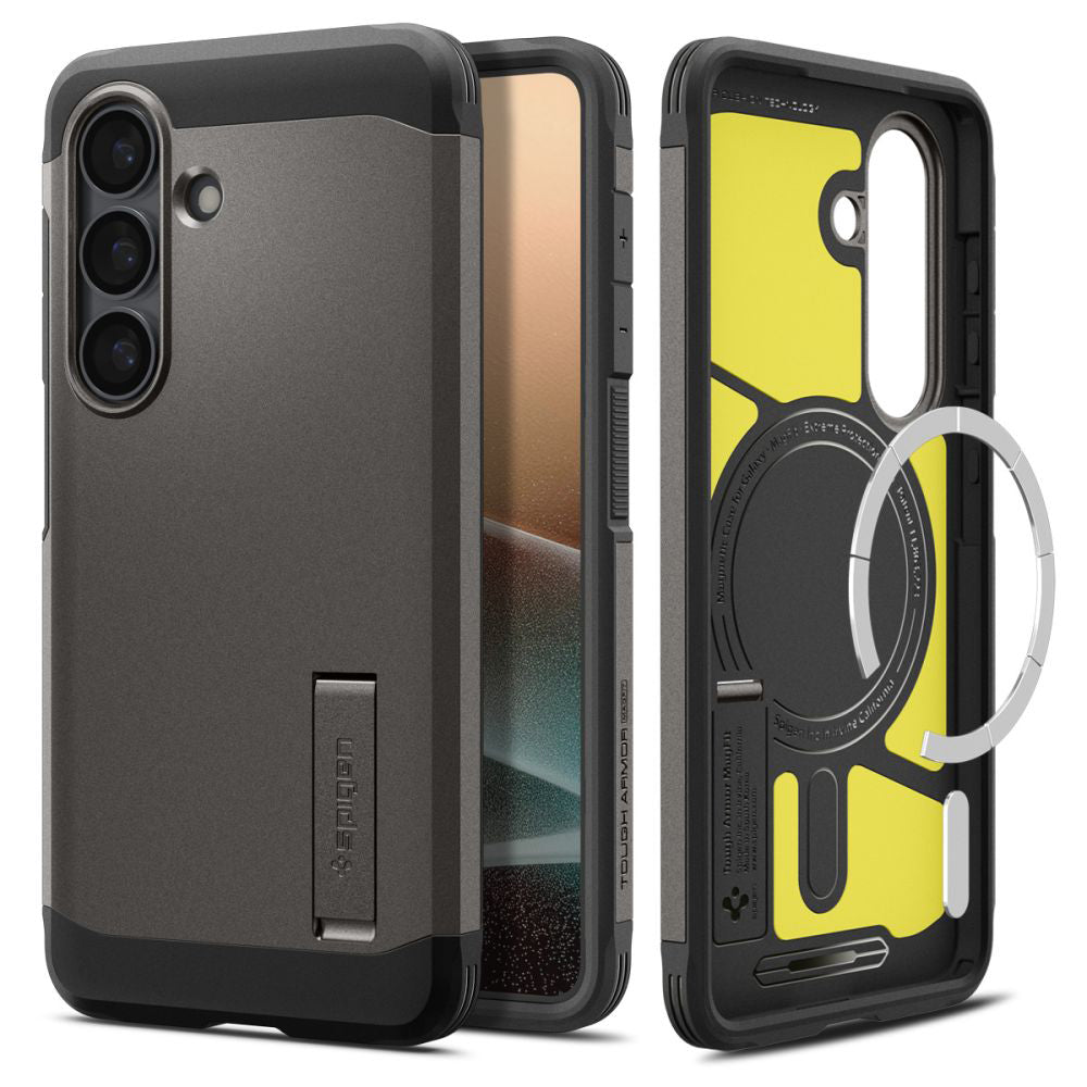 MagSafe Case for Samsung Galaxy S26 Plus S947, Spigen, Tough Armor, Gray ACS10714