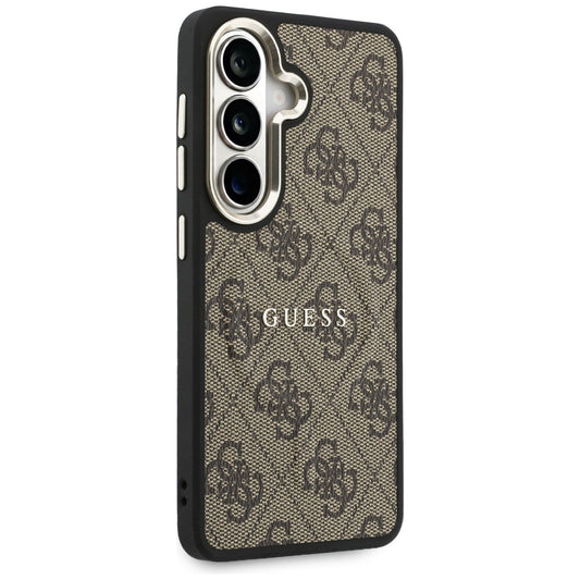 MagSafe Case for Samsung Galaxy S26 S942, Guess, 4G Embossed Ring, Brown