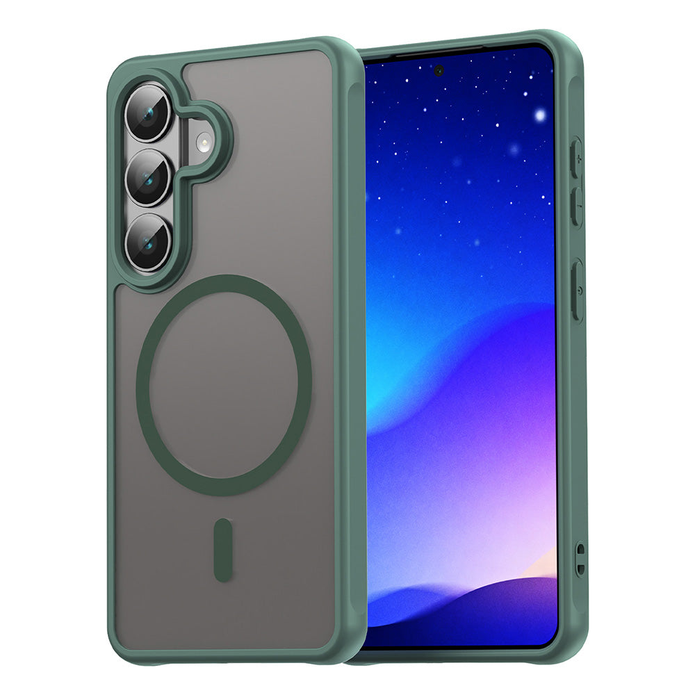 MagSafe Case for Samsung Galaxy S26 S942, Techsuit, HaloFrost II, Green