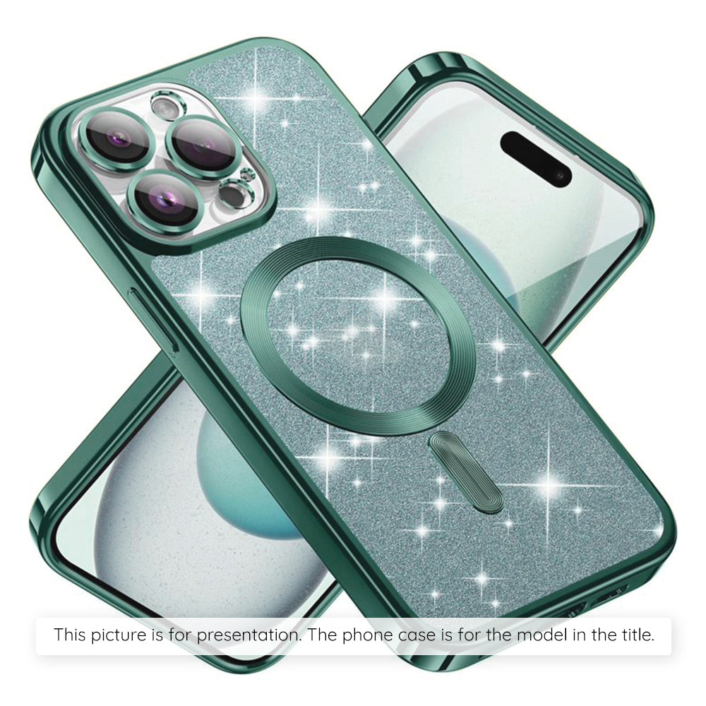 MagSafe Case for Xiaomi 17T Pro, Techsuit, Luxury Glitter, Light Green