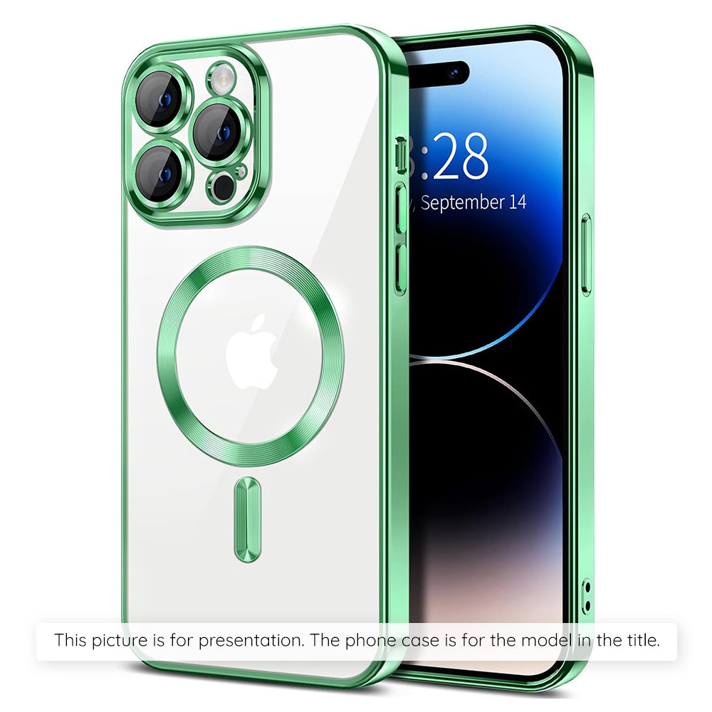 MagSafe Case for Xiaomi 17T, Techsuit, Luxury Crystal, Light Green