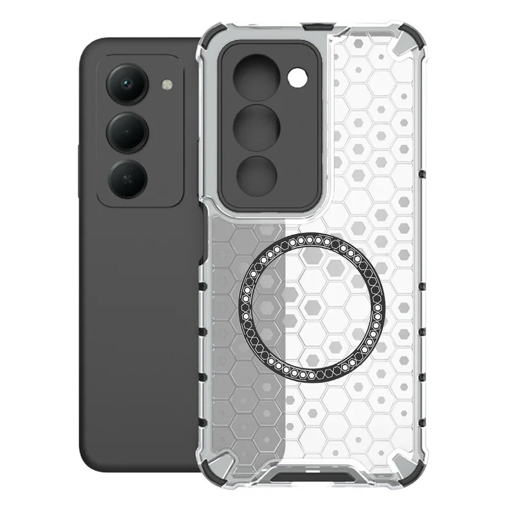 MagSafe Case for Xiaomi Redmi 15 5G / 15 4G, Techsuit, HoneyComb Shield, White