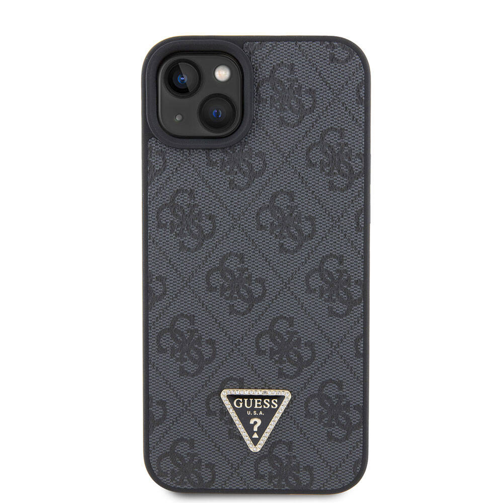 Case for Apple iPhone 15 Plus, Guess, Crossbody 4G Metal Logo, Black