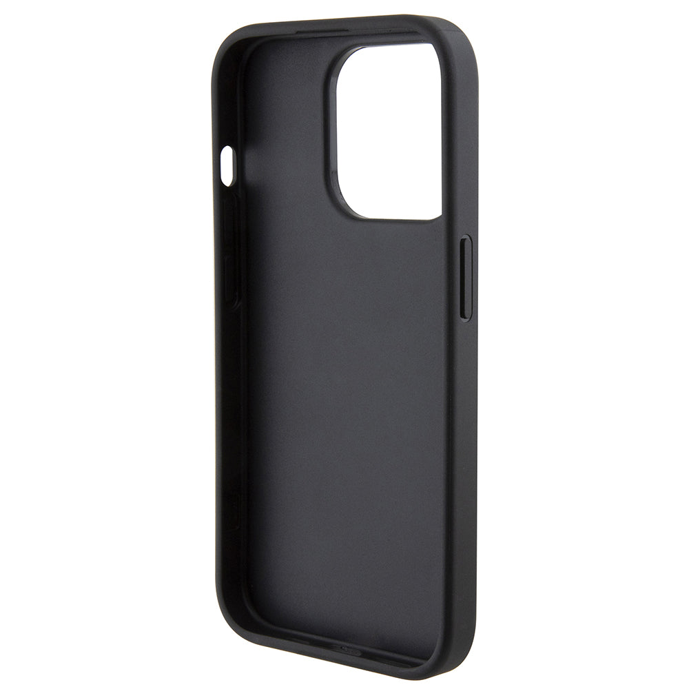 Case for Apple iPhone 15 Pro, Karl Lagerfeld, Diagonal Quilted K Pattern, Black