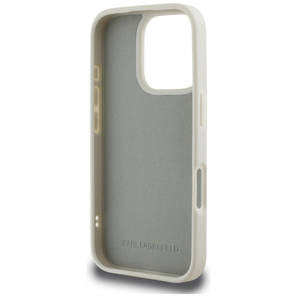 Case for Apple iPhone 16 Pro, Karl Lagerfeld, 3D Rubber Karl & Choupette, Beige