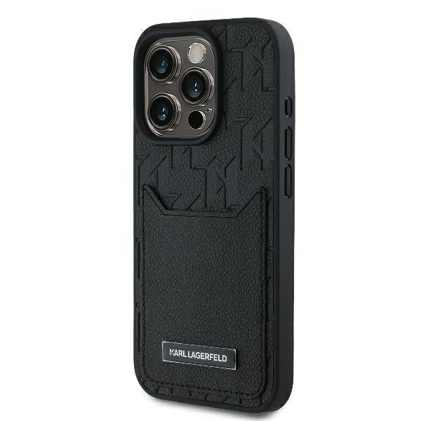Case for Apple iPhone 16 Pro, Karl Lagerfeld, Cardslots Monogram, Black