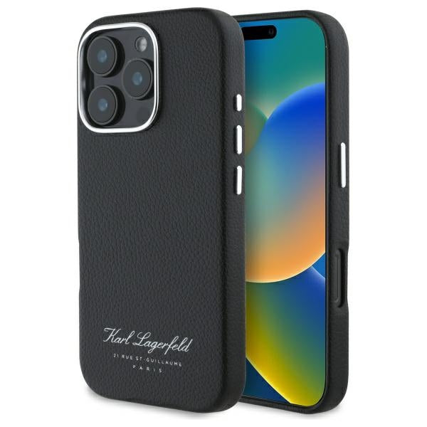 Case for Apple iPhone 16 Pro, Karl Lagerfeld, RSG, Black