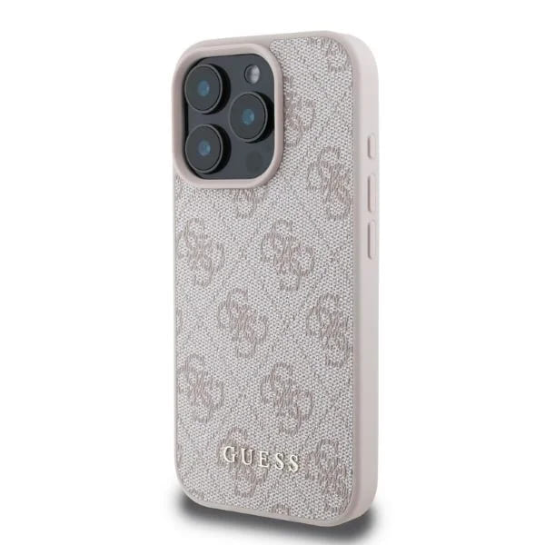 Case for Apple iPhone 16 Pro Max, Guess, 4G Classic, Pink