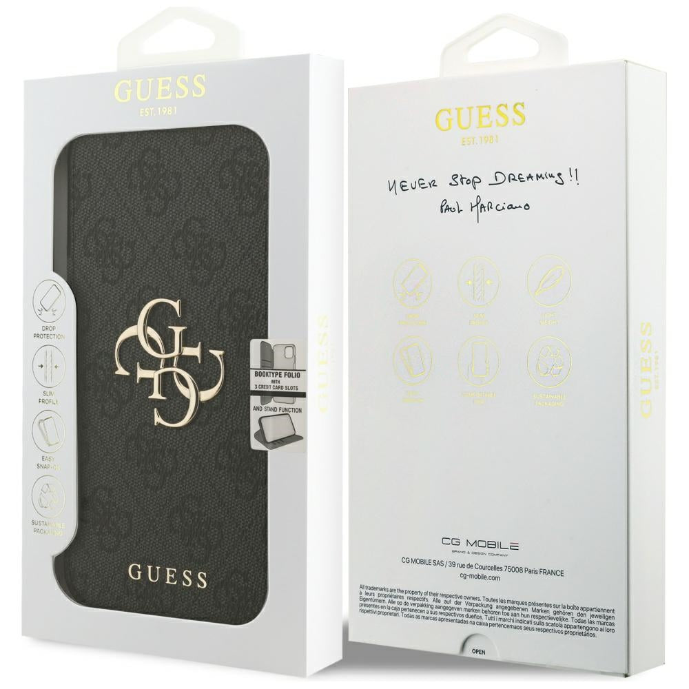 Case for Apple iPhone 17, Guess, 4G Metal Logo, Black