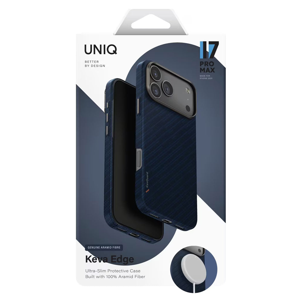 MagSafe Case for Apple iPhone 17 Pro Max, UNIQ, Keva MagClick, Denim