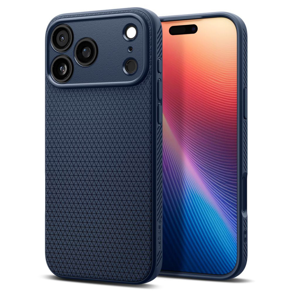 Case for Apple iPhone 17 Pro, Spigen, Liquid Air, Navy Blue