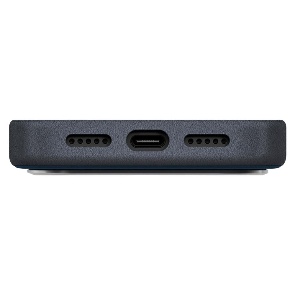 Case for Apple iPhone 17 Pro, UNIQ, Lyden Leatherette, Black Blue