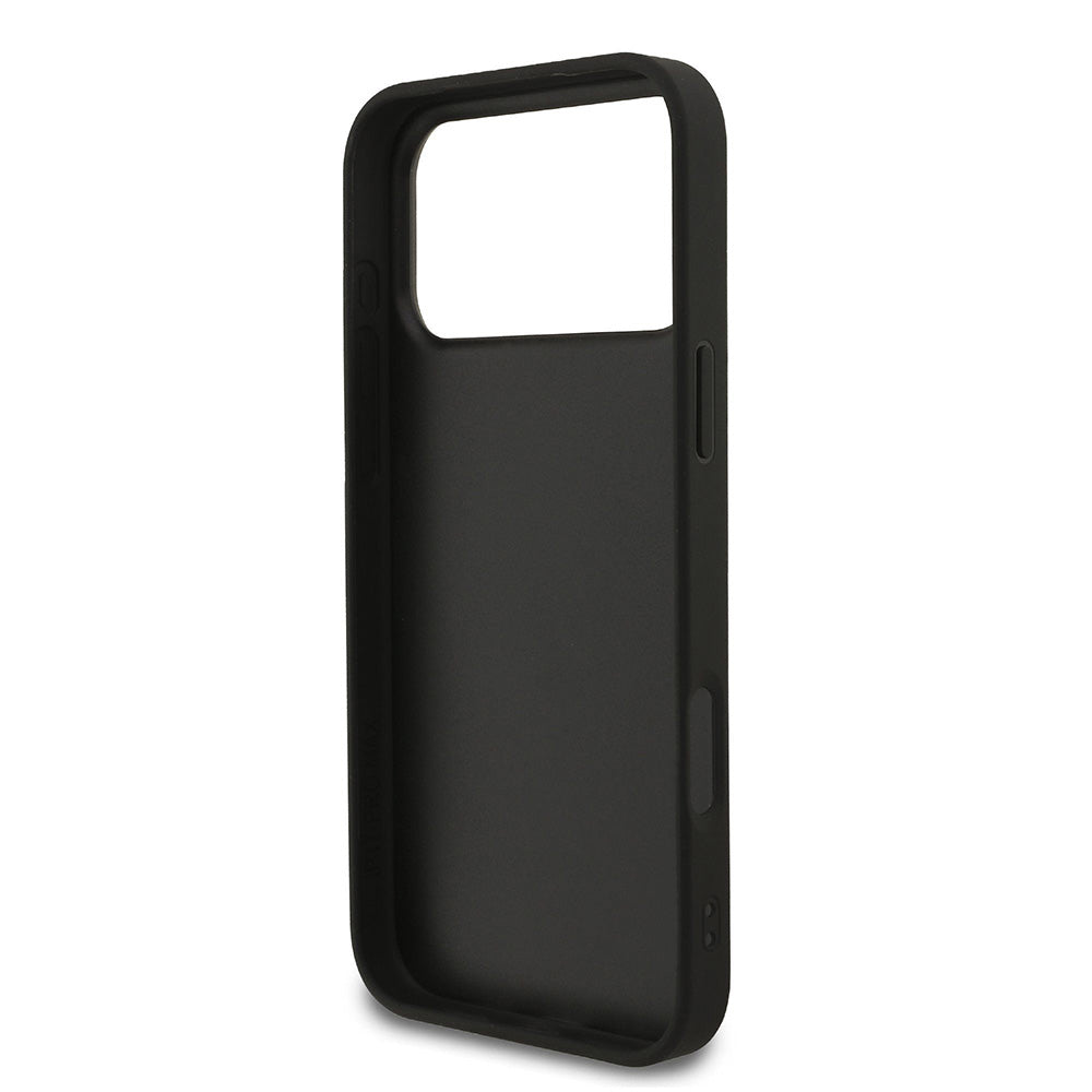 Case for Apple iPhone 18 Pro / 17 Pro, Guess, Fixed Glitter Big 4G, Black