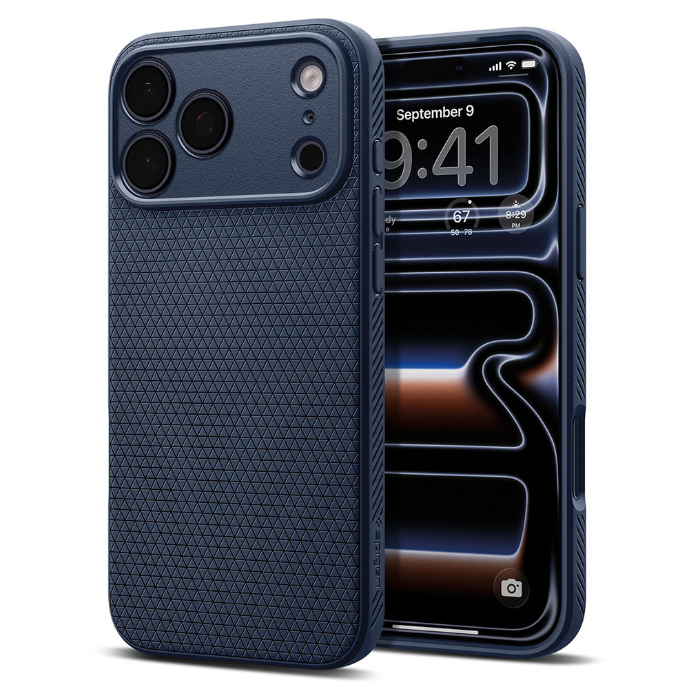 Case for Apple iPhone 18 Pro / 17 Pro, Spigen, Liquid Air, Navy ACS12150