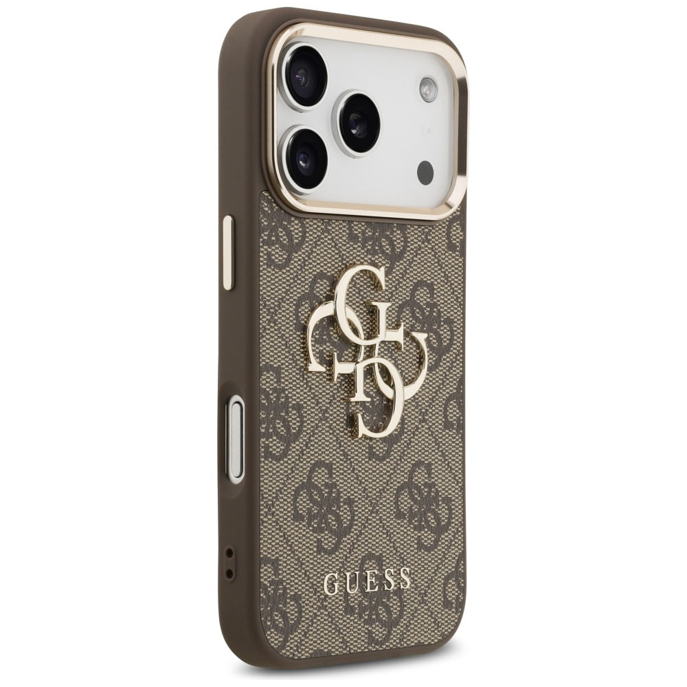 Case for Apple iPhone 18 Pro Max / 17 Pro Max, Guess, 4G Big Classic Logo, Brown