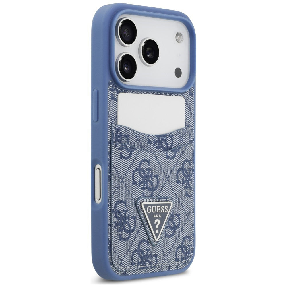Case for Apple iPhone 18 Pro Max / 17 Pro Max, Guess, 4G Double Card Triangle, Blue