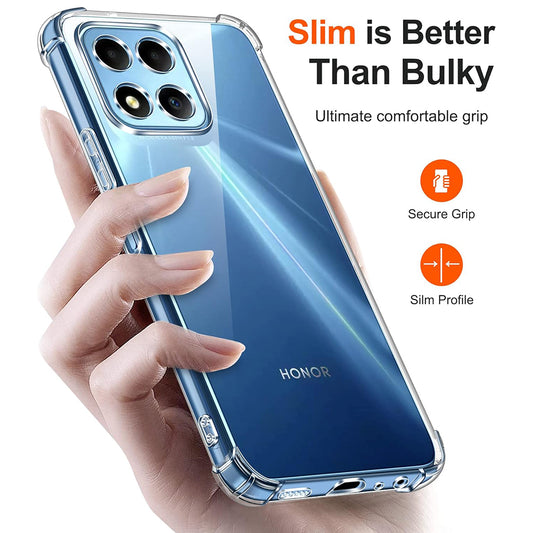 Case for Honor 70 Lite / X6 / X8 5G, Techsuit, Shockproof Clear, Transparent