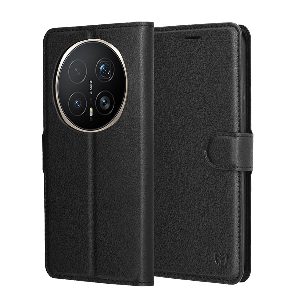 Case for Honor Magic8 Pro, Techsuit, Leather Folio, Black