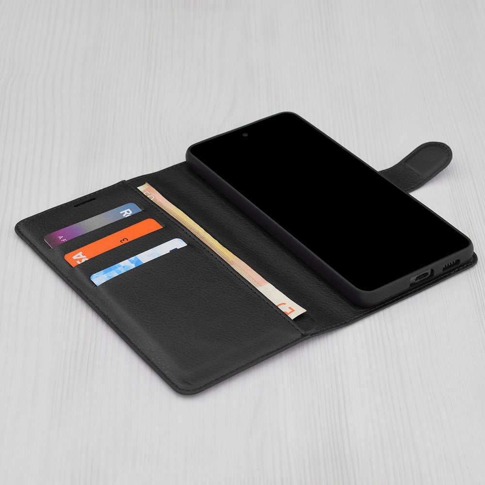 Case for Honor Magic8 Pro, Techsuit, Leather Folio, Black