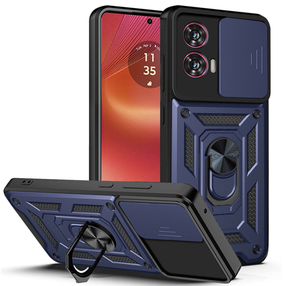 Case for Motorola Edge 50 Fusion, Techsuit, CamShield, Blue