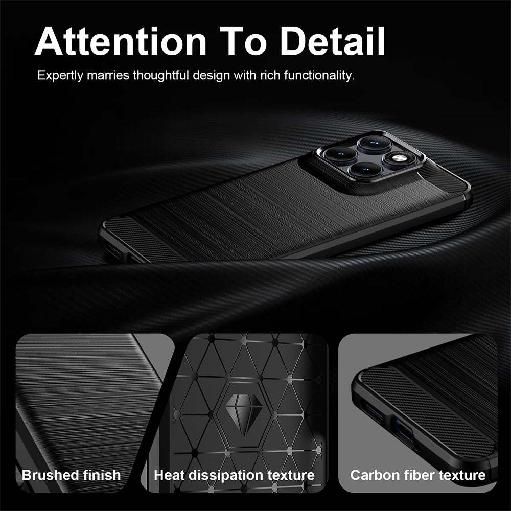 Case for Motorola Edge 70 Fusion, Techsuit, Carbon, Black