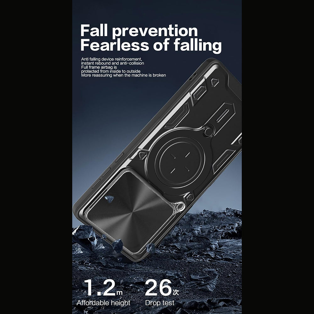 Case for Motorola Edge 70, Techsuit, CamGuard Pro, Black