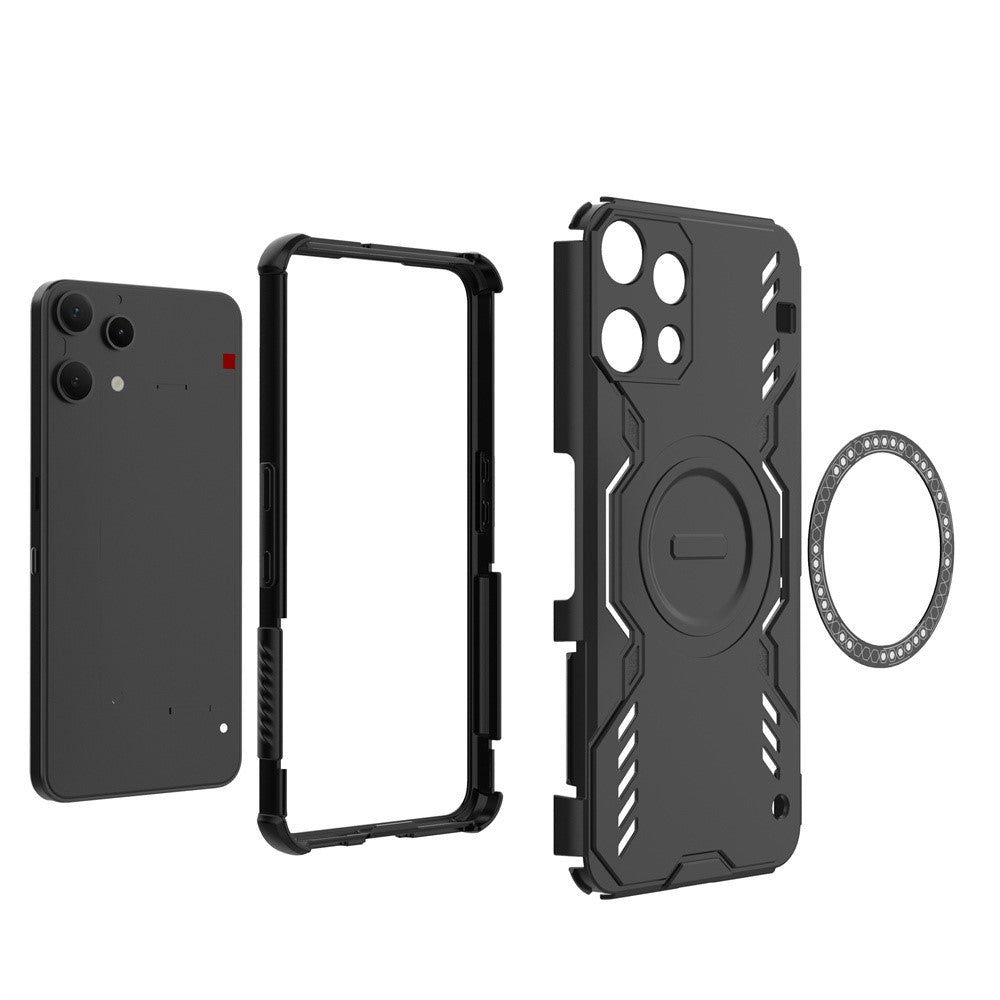MagSafe Case for Nothing Phone (3a) Lite, Techsuit, ArmorMag, Black