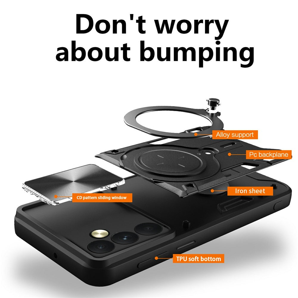 Case for Nothing Phone (3a) Lite, Techsuit, CamGuard Pro, Black