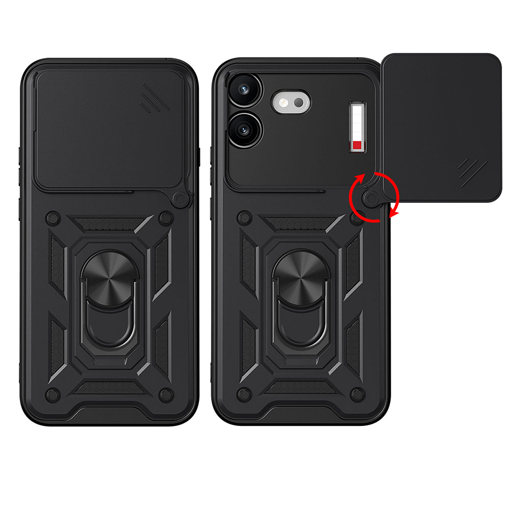 Case for Nothing Phone (4b), Techsuit, CamShield, Black
