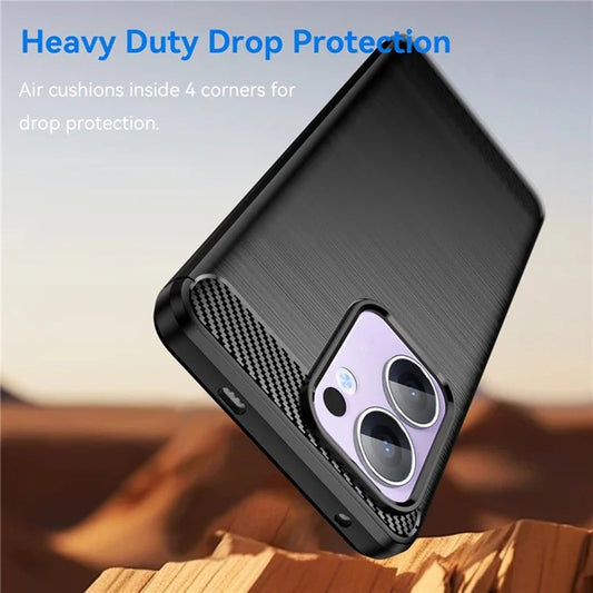 Case for Oppo Reno13 Pro, Techsuit, Carbon, Black
