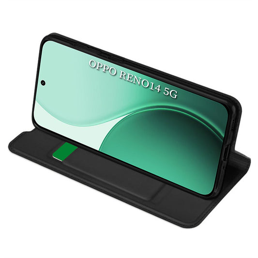 Case for Oppo Reno14, Techsuit, Magskin Book, Black