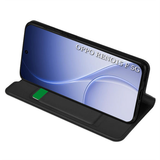 Case for Oppo Reno15 FS / Reno15 F, Techsuit, Magskin Book, Black