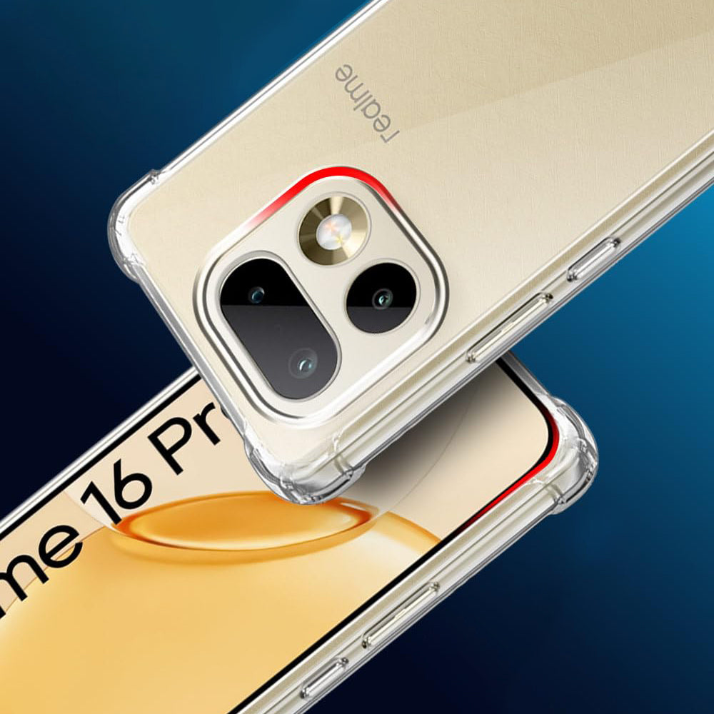 Case for Realme 16 Pro, Techsuit, Shockproof Clear, Transparent