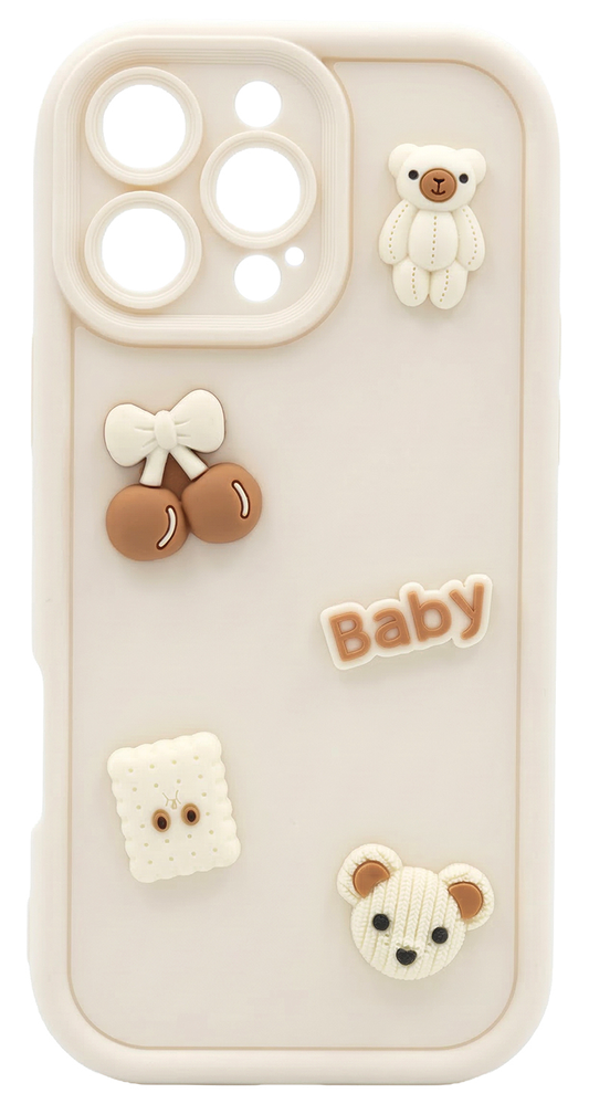 Case for Samsung Galaxy A17 5G, OEM, Ultra Trendy 3D Bear, Beige