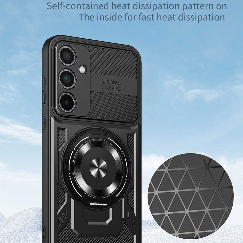 Case for Samsung Galaxy A37 5G, Techsuit, RuggedCam, Black