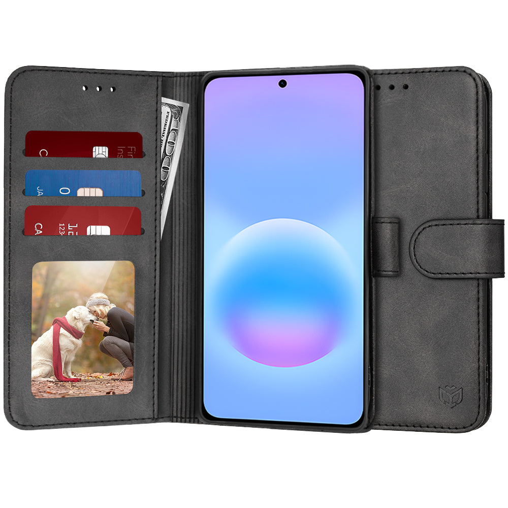 Case for Samsung Galaxy A57 5G, Techsuit, Diary Book, Black