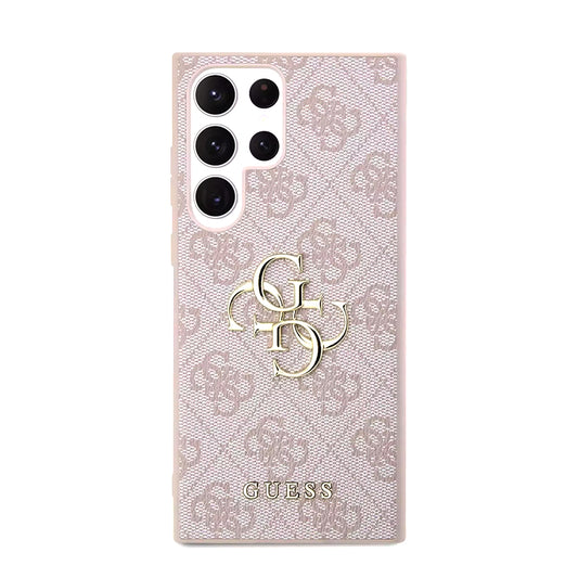 Case for Samsung Galaxy S23 Ultra S918, Guess, 4G Big Logo, Pink