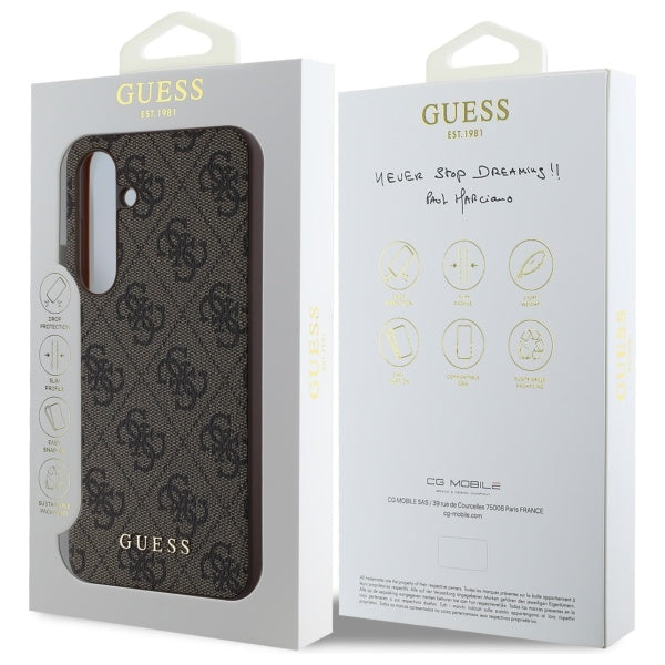 Case for Samsung Galaxy S24 FE S721, Guess, 4G Classic, Brown