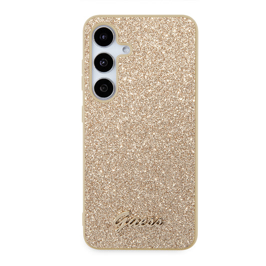 Case for Samsung Galaxy S24+ S926, Guess, Glitter Script, Gold
