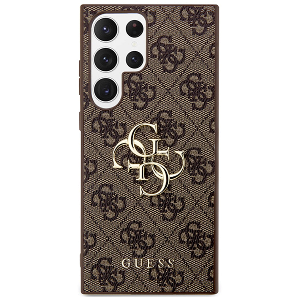 Case for Samsung Galaxy S24 Ultra S928, Guess, 4G Big Logo, Brown