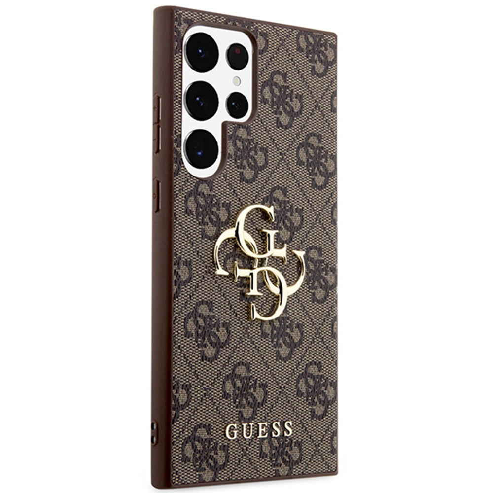 Case for Samsung Galaxy S24 Ultra S928, Guess, 4G Big Logo, Brown