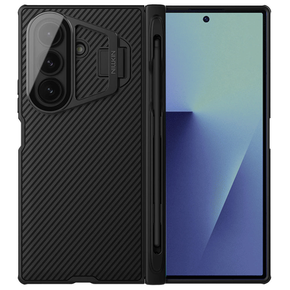 Case for Samsung Galaxy Z Fold7 F966, Nillkin, CamShield Prop with Transparent Lens Cover and S-Pen Holder, Black