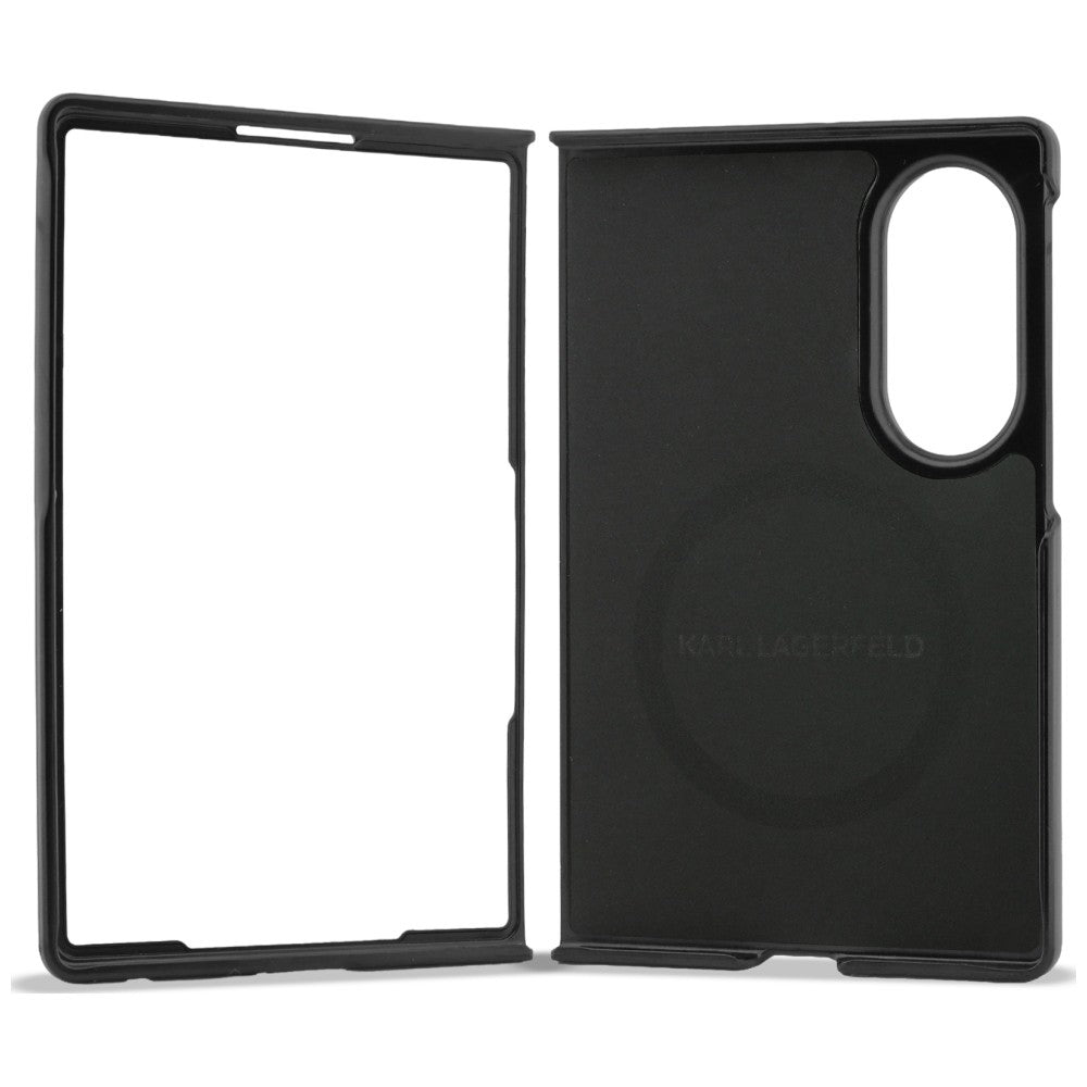 Case for Samsung Galaxy Z Fold8 F971, Karl Lagerfeld, Karl & Choupette Head Pin, Black