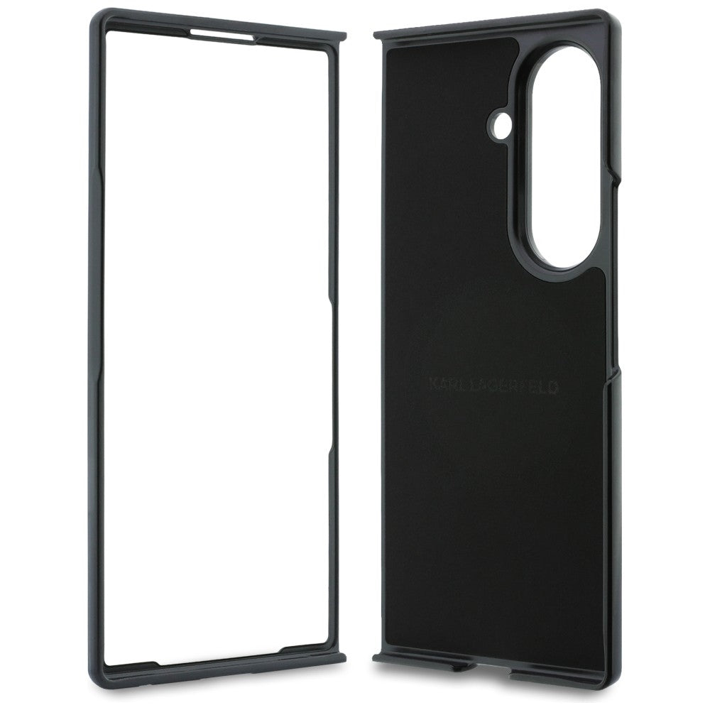 Case for Samsung Galaxy Z Fold8 Ultra F976, Karl Lagerfeld, Karl & Choupette Head Pin, Black
