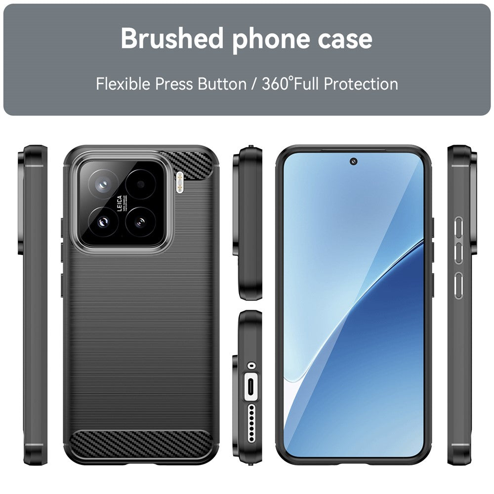 Case for Xiaomi 15T Pro, Techsuit, Carbon, Black